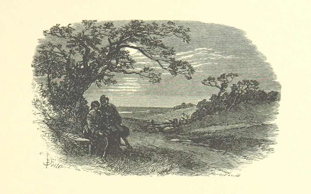 An illustration from Beauties of English landscape. Drawn by Birket Foster. Engraved by Dalziel Brothers, J. Cooper ... and others, 1874, leaf 121