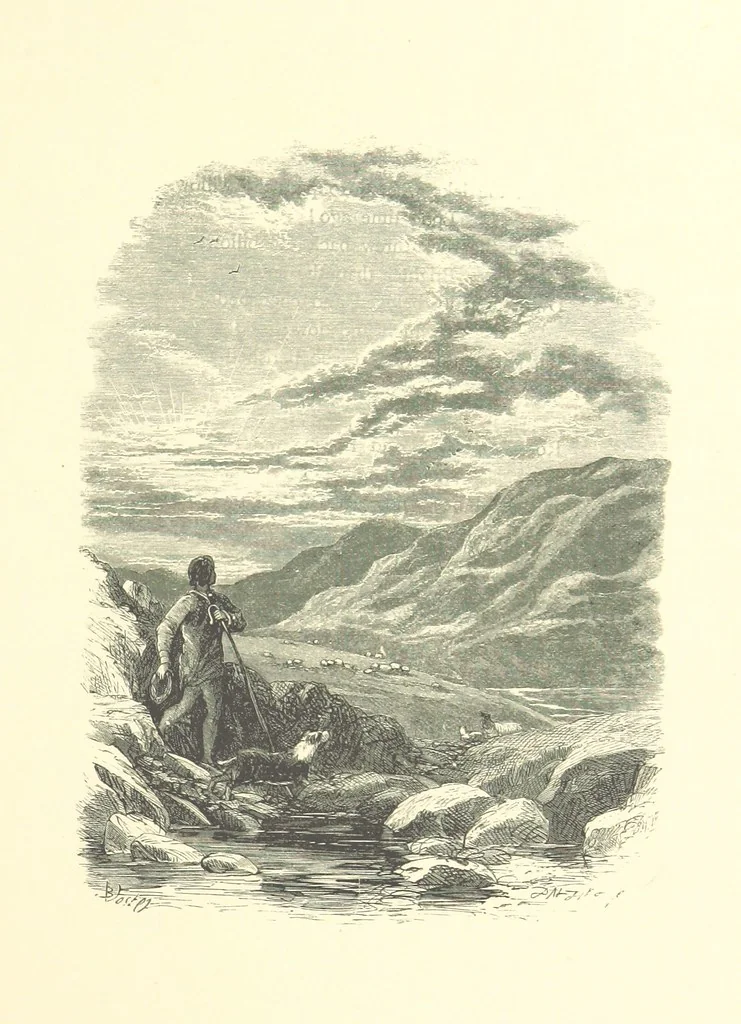 An illustration from Beauties of English landscape. Drawn by Birket Foster. Engraved by Dalziel Brothers, J. Cooper ... and others, 1874, leaf 129