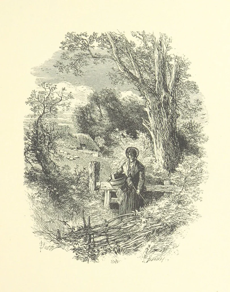 An illustration from Beauties of English landscape. Drawn by Birket Foster. Engraved by Dalziel Brothers, J. Cooper ... and others, 1874, leaf 155