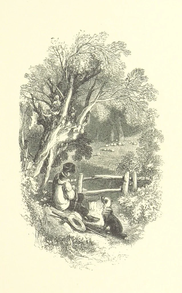 An illustration from Beauties of English landscape. Drawn by Birket Foster. Engraved by Dalziel Brothers, J. Cooper ... and others, 1874, leaf 199
