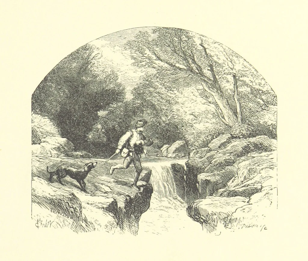 An illustration from Beauties of English landscape. Drawn by Birket Foster. Engraved by Dalziel Brothers, J. Cooper ... and others, 1874, leaf 205