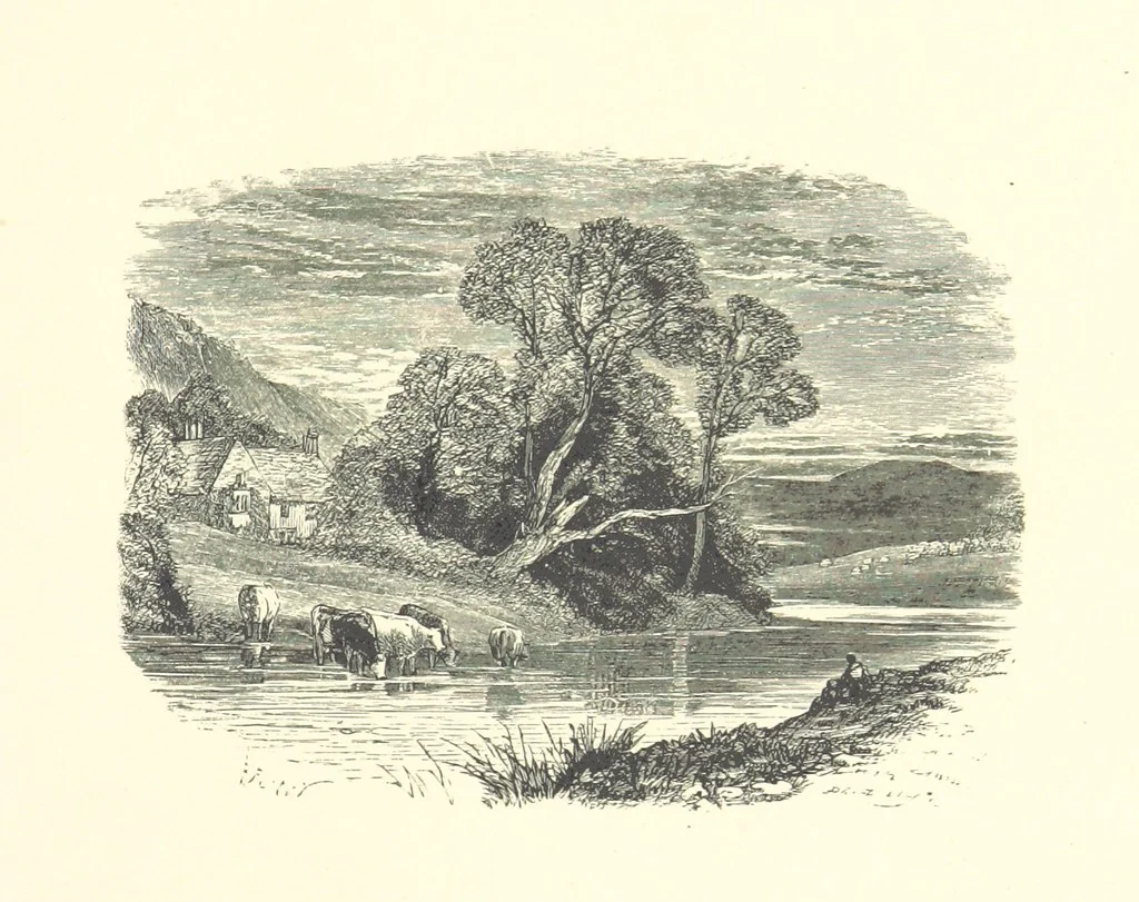 An illustration from Beauties of English landscape. Drawn by Birket Foster. Engraved by Dalziel Brothers, J. Cooper ... and others, 1874, leaf 209