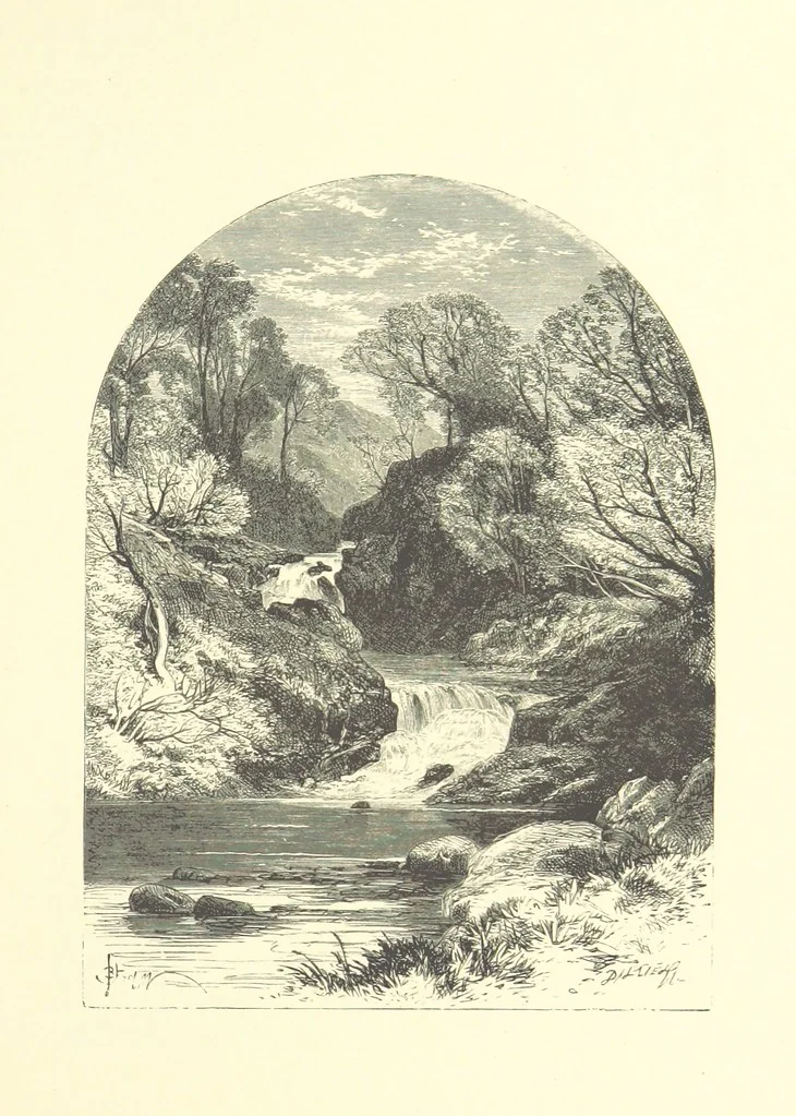 An illustration from Beauties of English landscape. Drawn by Birket Foster. Engraved by Dalziel Brothers, J. Cooper ... and others, 1874, leaf 221