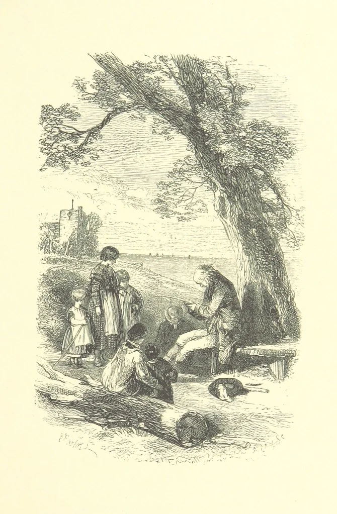 An illustration from Beauties of English landscape. Drawn by Birket Foster. Engraved by Dalziel Brothers, J. Cooper ... and others, 1874, leaf 229
