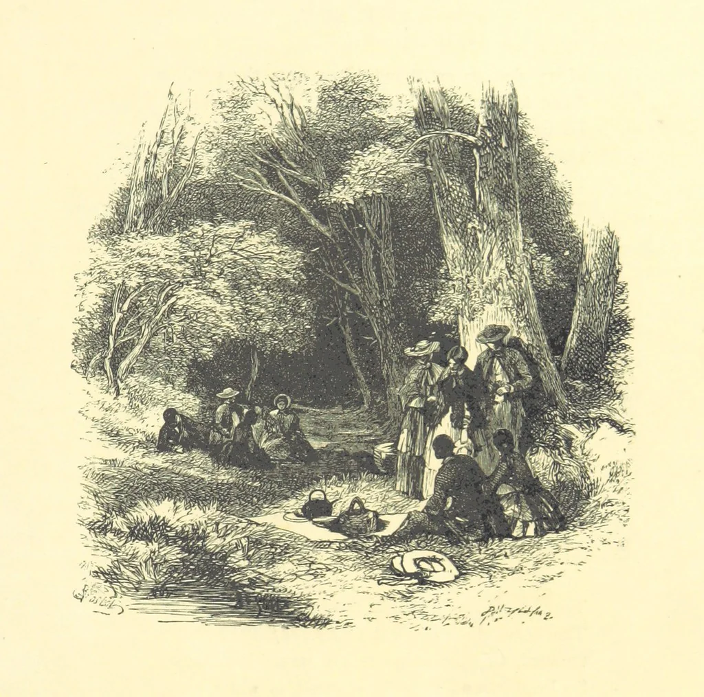 An illustration from Beauties of English landscape. Drawn by Birket Foster. Engraved by Dalziel Brothers, J. Cooper ... and others, 1874, leaf 25