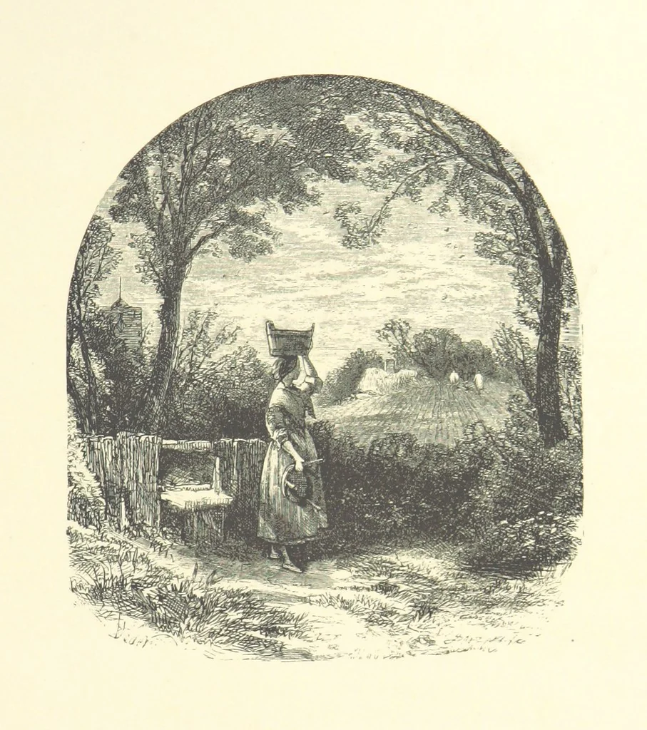 An illustration from Beauties of English landscape. Drawn by Birket Foster. Engraved by Dalziel Brothers, J. Cooper ... and others, 1874, leaf 305