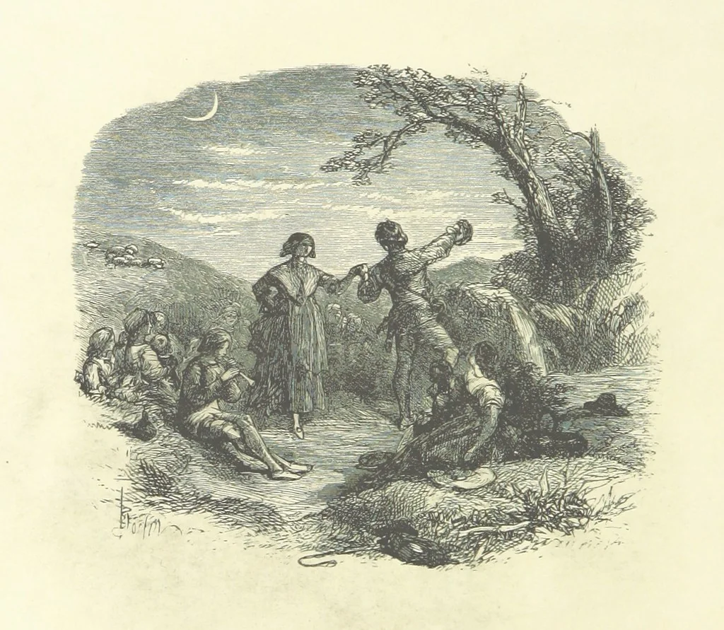 An illustration from Beauties of English landscape. Drawn by Birket Foster. Engraved by Dalziel Brothers, J. Cooper ... and others, 1874, leaf 320
