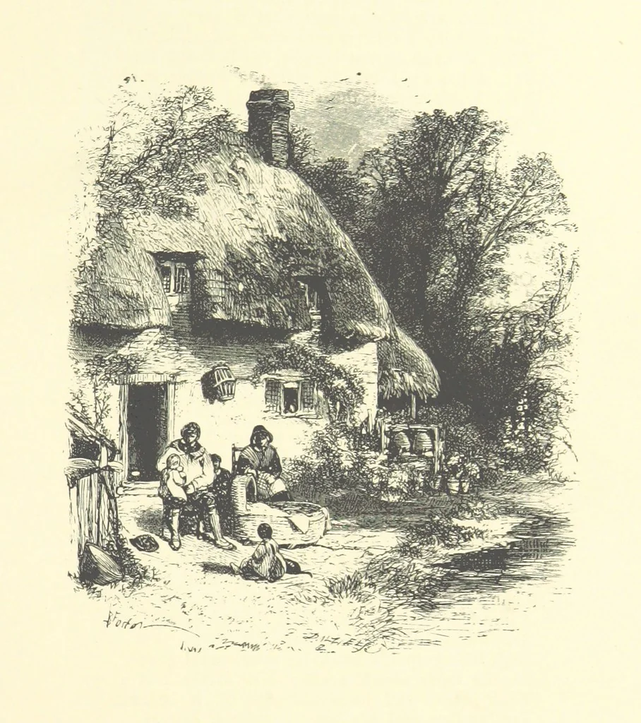 An illustration from Beauties of English landscape. Drawn by Birket Foster. Engraved by Dalziel Brothers, J. Cooper ... and others, 1874, leaf 45