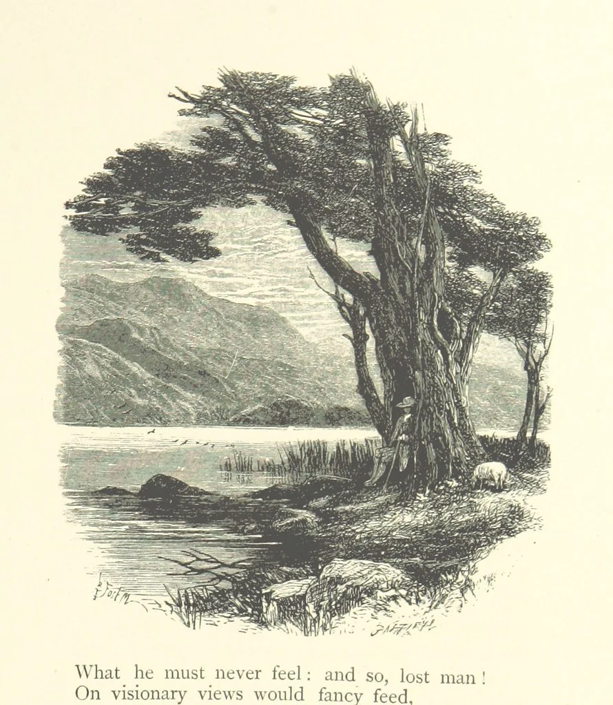 An illustration from Beauties of English landscape. Drawn by Birket Foster. Engraved by Dalziel Brothers, J. Cooper ... and others, 1874, leaf 47
