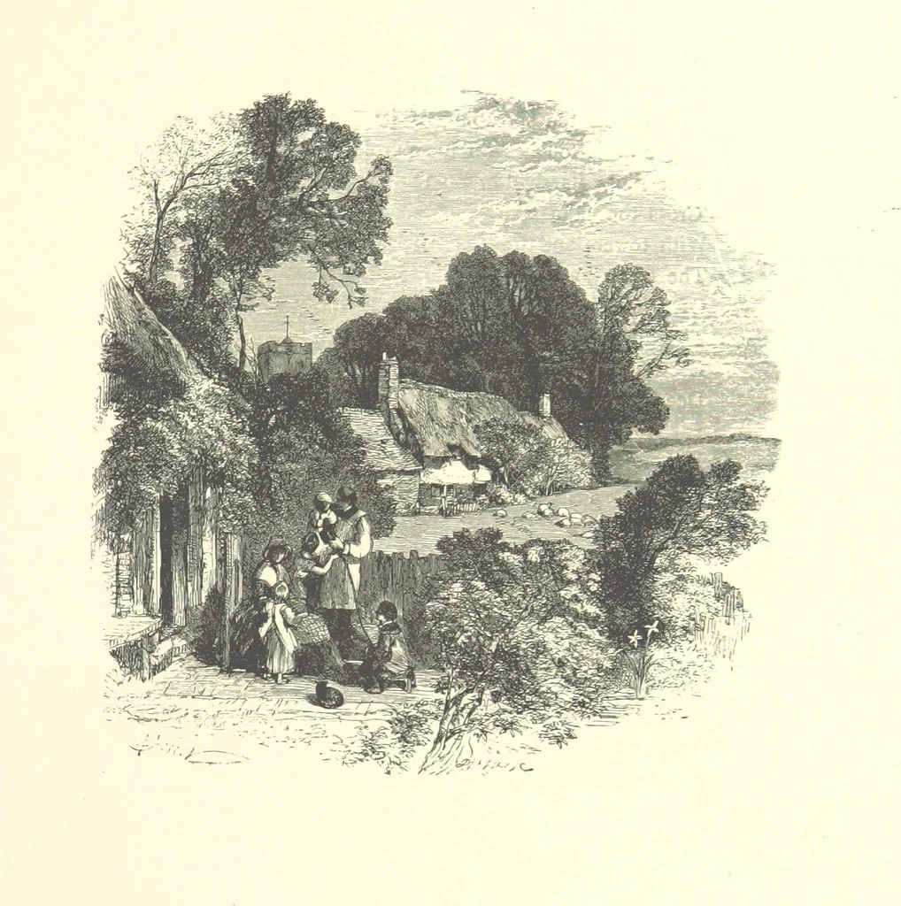 An illustration from Beauties of English landscape. Drawn by Birket Foster. Engraved by Dalziel Brothers, J. Cooper ... and others, 1874, leaf 63