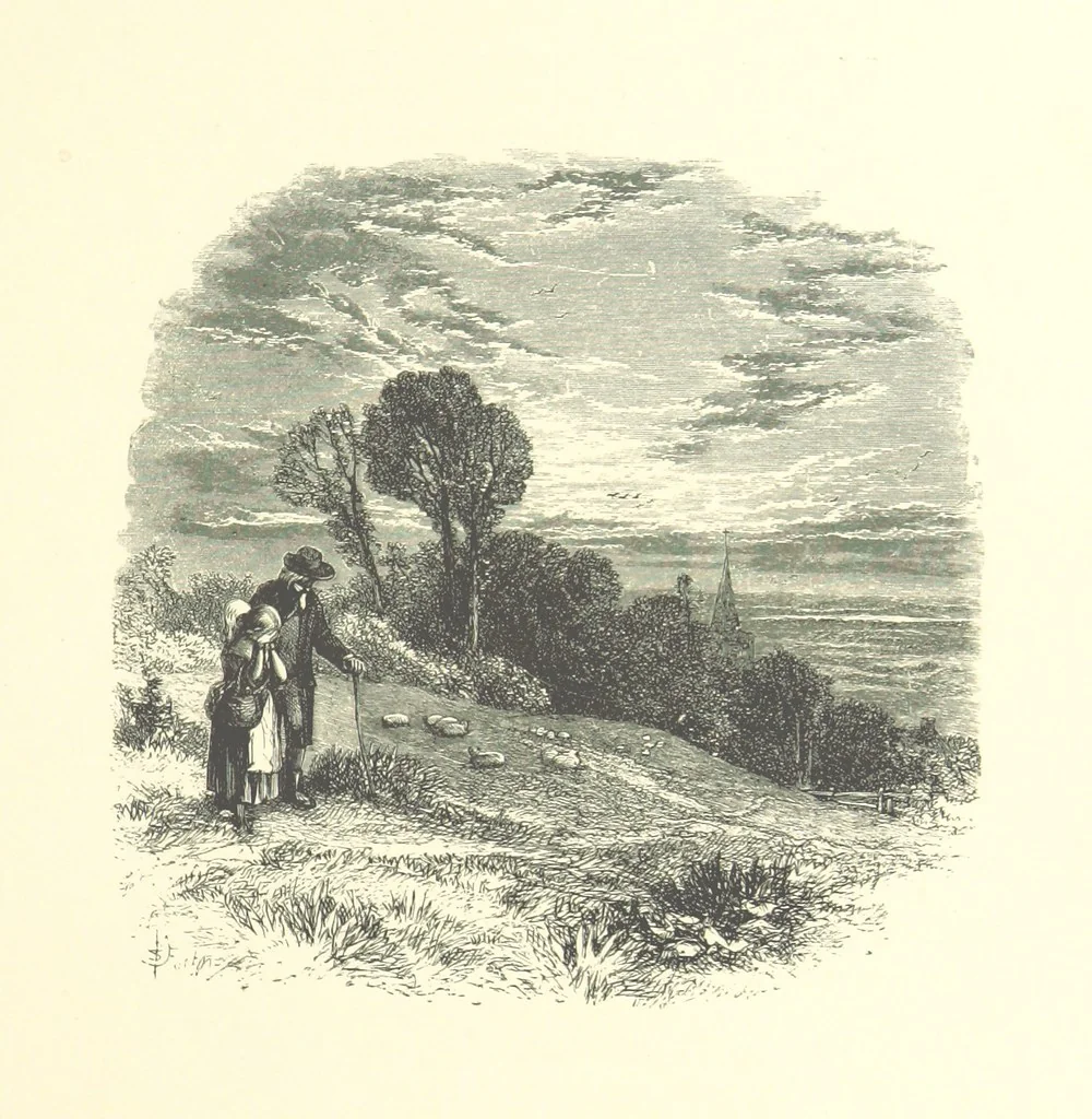 An illustration from Beauties of English landscape. Drawn by Birket Foster. Engraved by Dalziel Brothers, J. Cooper ... and others, 1874, leaf 71