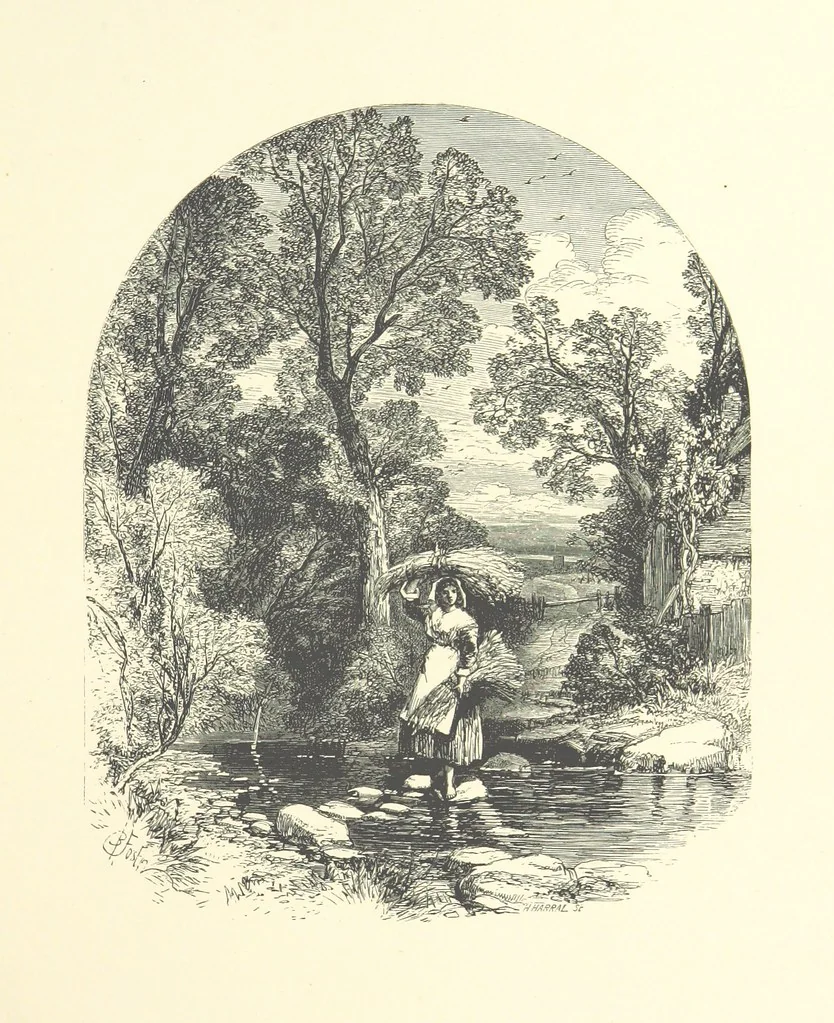 An illustration from Beauties of English landscape. Drawn by Birket Foster. Engraved by Dalziel Brothers, J. Cooper ... and others, 1874, leaf 85