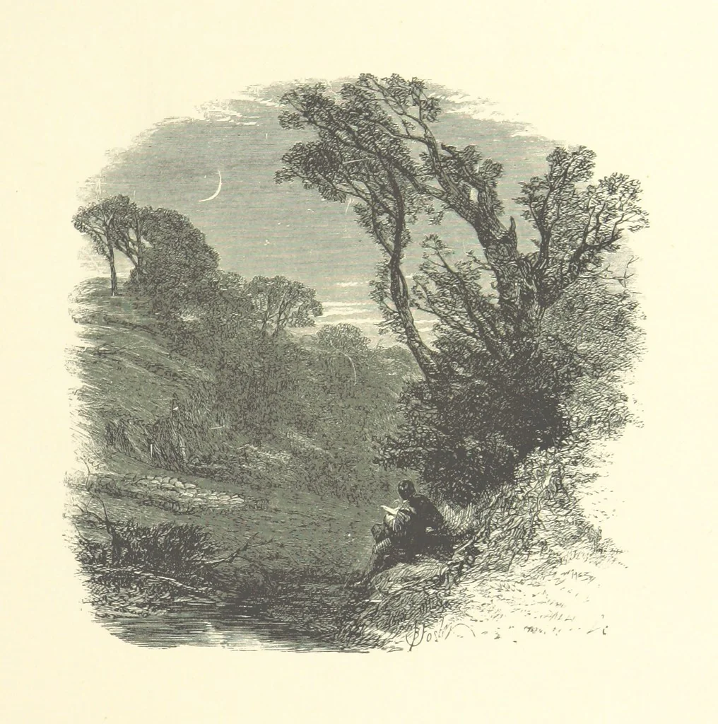An illustration from Beauties of English landscape. Drawn by Birket Foster. Engraved by Dalziel Brothers, J. Cooper ... and others, 1874, leaf 99