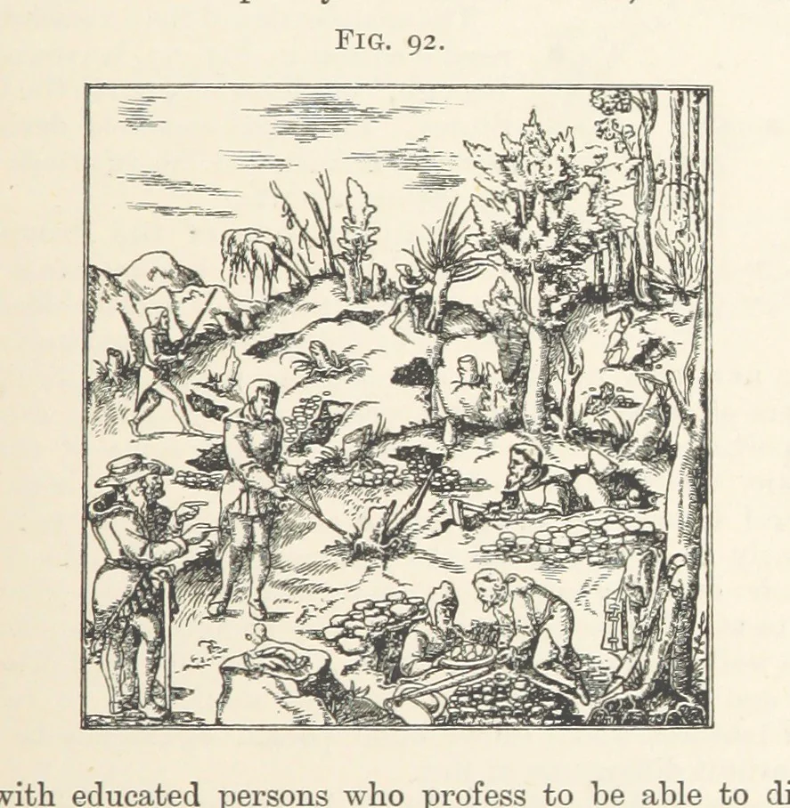 An illustration from A Text-book of Ore and Stone Mining ... With frontispiece and 716 illustrations, 1894, leaf 145