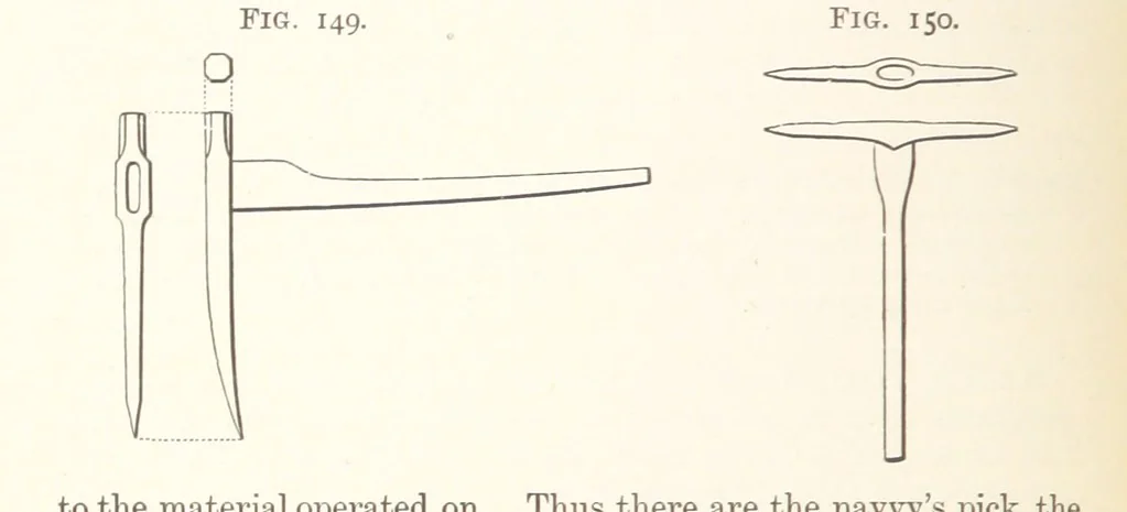 An illustration from A Text-book of Ore and Stone Mining ... With frontispiece and 716 illustrations, 1894, leaf 186
