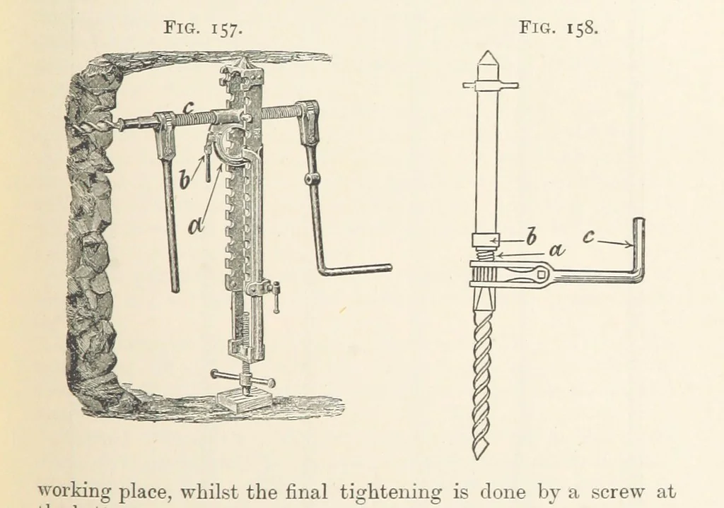 An illustration from A Text-book of Ore and Stone Mining ... With frontispiece and 716 illustrations, 1894, leaf 189