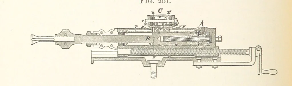 An illustration from A Text-book of Ore and Stone Mining ... With frontispiece and 716 illustrations, 1894, leaf 222