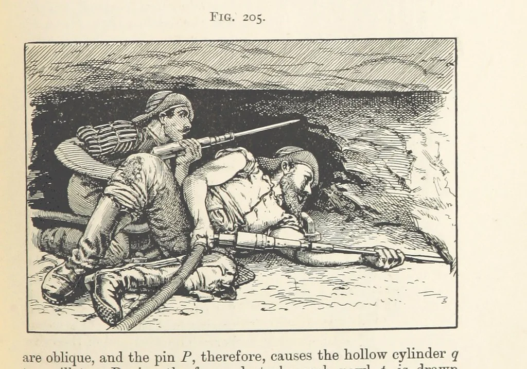 An illustration from A Text-book of Ore and Stone Mining ... With frontispiece and 716 illustrations, 1894, leaf 225