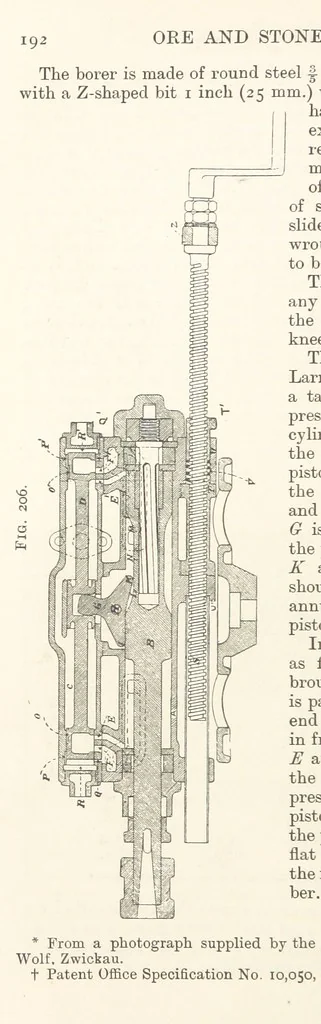 An illustration from A Text-book of Ore and Stone Mining ... With frontispiece and 716 illustrations, 1894, leaf 226