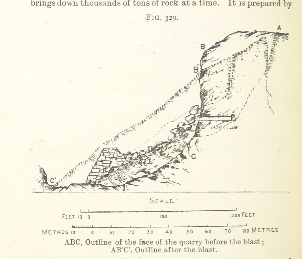 An illustration from A Text-book of Ore and Stone Mining ... With frontispiece and 716 illustrations, 1894, leaf 324