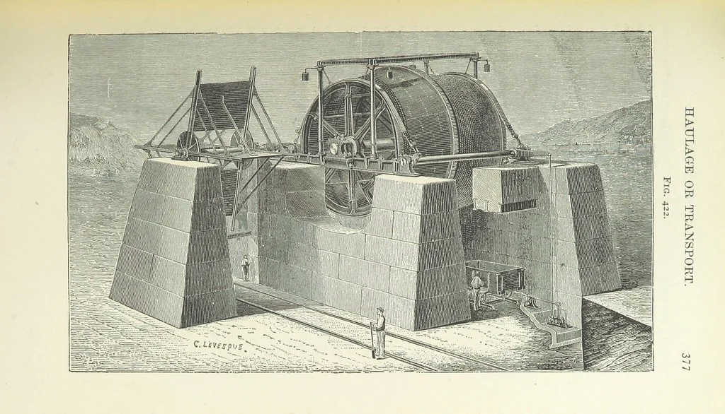 An illustration from A Text-book of Ore and Stone Mining ... With frontispiece and 716 illustrations, 1894, leaf 411