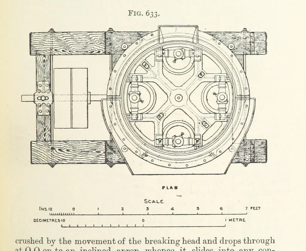 An illustration from A Text-book of Ore and Stone Mining ... With frontispiece and 716 illustrations, 1894, leaf 595