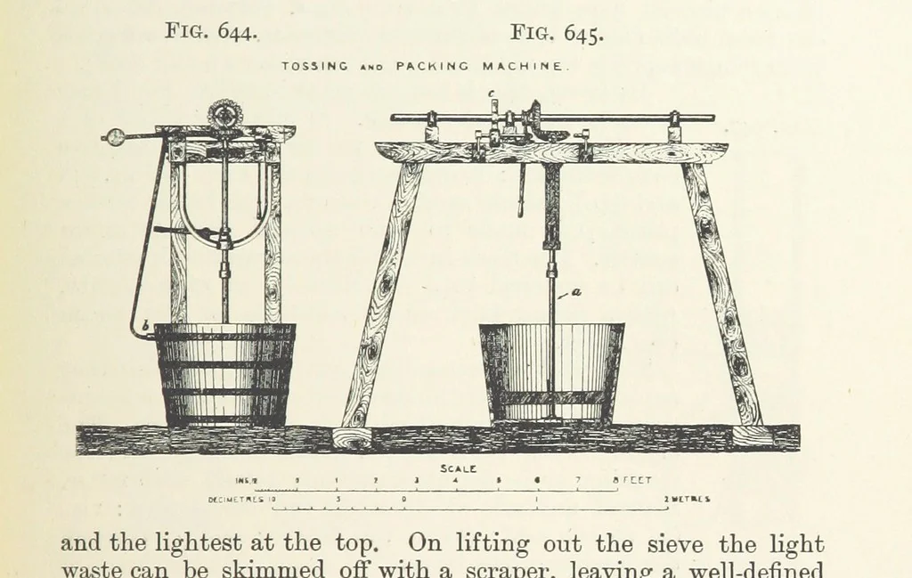 An illustration from A Text-book of Ore and Stone Mining ... With frontispiece and 716 illustrations, 1894, leaf 605