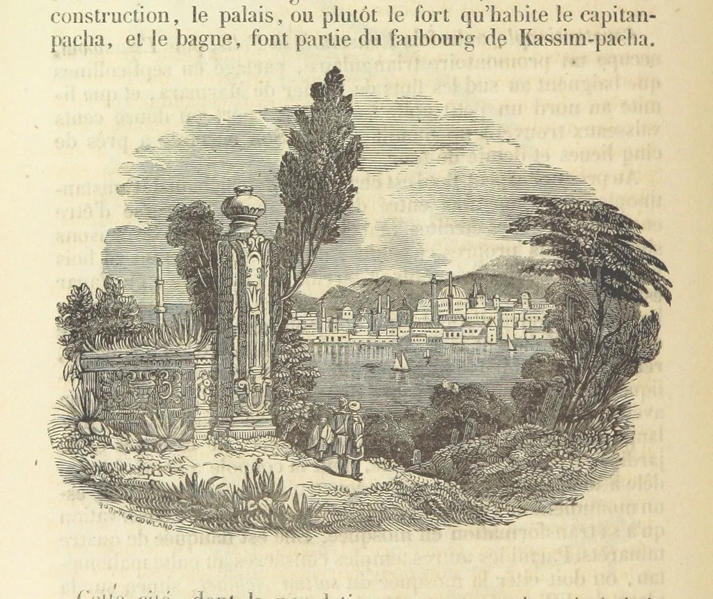 An illustration from Histoire pittoresque des villes les plus remarquables de l'Italie, la Suisse, l'Allemagne, la Russie, la Turquie, la Grèce, l'Asie, l'Afrique et l'Amérique, 1849, leaf 196