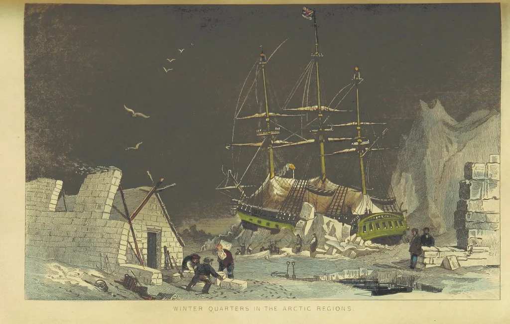 An illustration from Recent Expeditions to the Polar Regions, including all the voyages undertaken in search of Sir J. F. [Compiled from various official documents, and private communications, by R. Huish.] No. 1-60, 1852, leaf 517