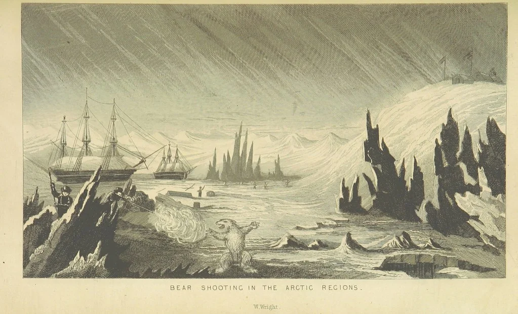 An illustration from Recent Expeditions to the Polar Regions, including all the voyages undertaken in search of Sir J. F. [Compiled from various official documents, and private communications, by R. Huish.] No. 1-60, 1852, leaf 525