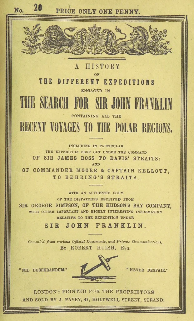 An illustration from Recent Expeditions to the Polar Regions, including all the voyages undertaken in search of Sir J. F. [Compiled from various official documents, and private communications, by R. Huish.] No. 1-60, 1852, leaf 593