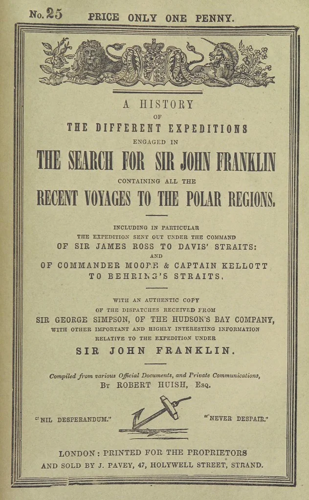 An illustration from Recent Expeditions to the Polar Regions, including all the voyages undertaken in search of Sir J. F. [Compiled from various official documents, and private communications, by R. Huish.] No. 1-60, 1852, leaf 613