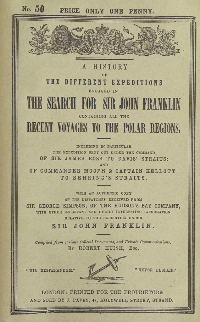 An illustration from Recent Expeditions to the Polar Regions, including all the voyages undertaken in search of Sir J. F. [Compiled from various official documents, and private communications, by R. Huish.] No. 1-60, 1852, leaf 691