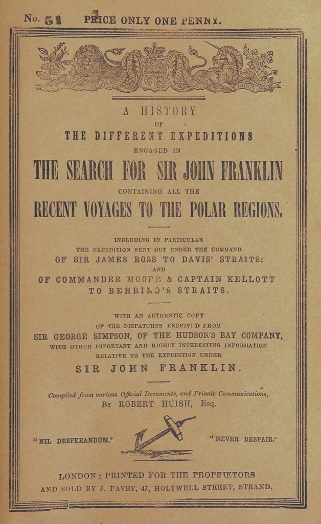 An illustration from Recent Expeditions to the Polar Regions, including all the voyages undertaken in search of Sir J. F. [Compiled from various official documents, and private communications, by R. Huish.] No. 1-60, 1852, leaf 695
