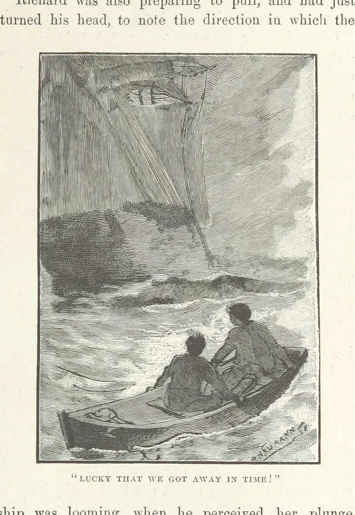 An illustration from The Light-ship Hand; or, the Strange Adventures of Richard Gayden, etc. [A tale, 1893, leaf 149