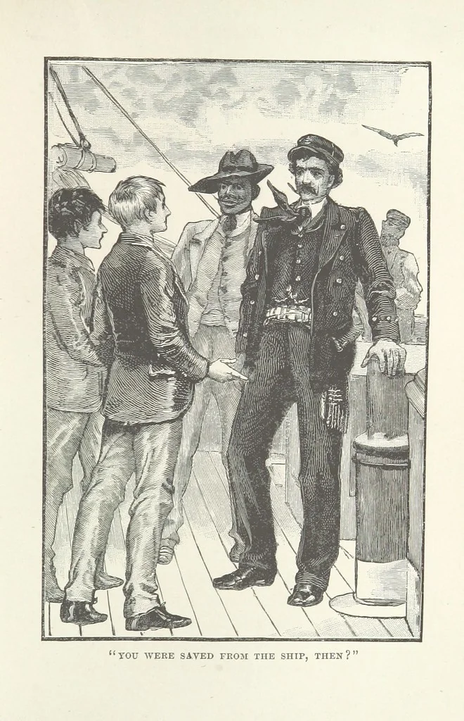 An illustration from The Light-ship Hand; or, the Strange Adventures of Richard Gayden, etc. [A tale, 1893, leaf 155