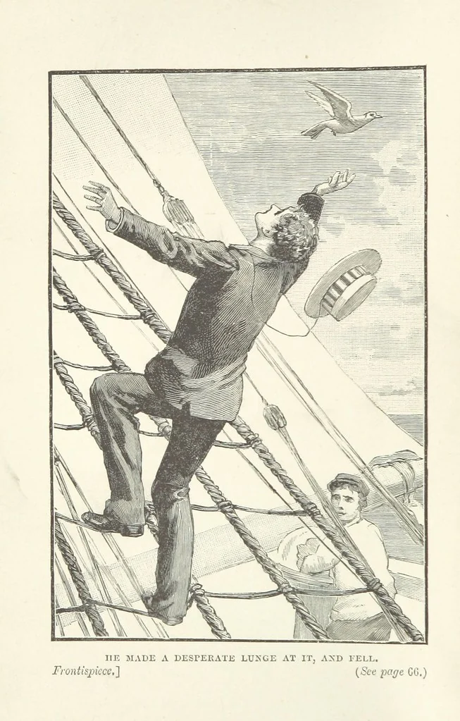 An illustration from The Light-ship Hand; or, the Strange Adventures of Richard Gayden, etc. [A tale, 1893, leaf 6