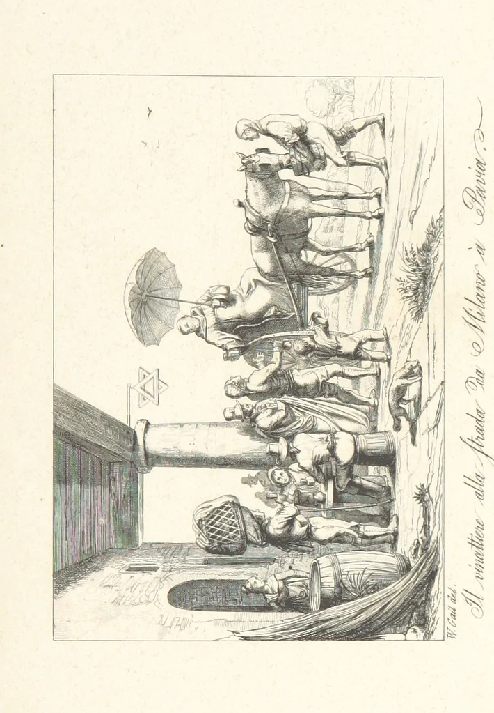 An illustration from Europa's Eden in Bildern. 100 Ansichten und Costum-Bilder von Italien und seinem Volke. [Without letterpress.] Nach Original-Gemälden in Stahl gestochen von C. F., Catel, Gail, Gotzlöff, Mosbrugger, Weller, Pinelli, etc, 1858, leaf 115