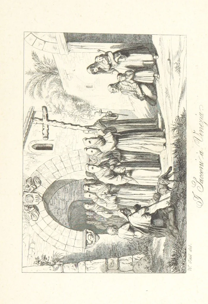 An illustration from Europa's Eden in Bildern. 100 Ansichten und Costum-Bilder von Italien und seinem Volke. [Without letterpress.] Nach Original-Gemälden in Stahl gestochen von C. F., Catel, Gail, Gotzlöff, Mosbrugger, Weller, Pinelli, etc, 1858, leaf 121