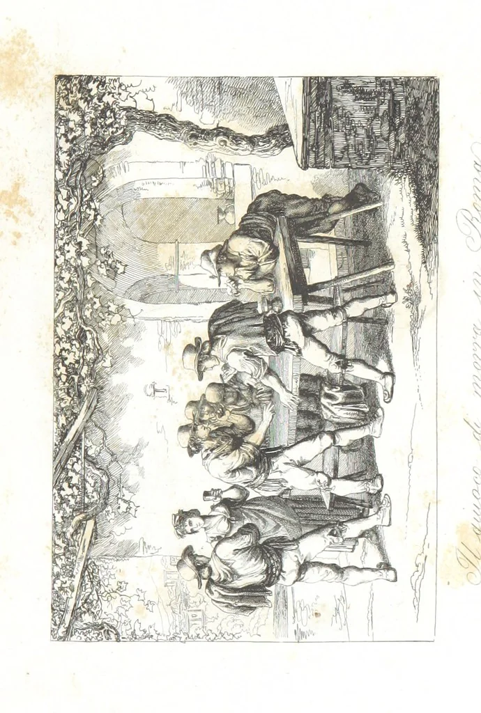 An illustration from Europa's Eden in Bildern. 100 Ansichten und Costum-Bilder von Italien und seinem Volke. [Without letterpress.] Nach Original-Gemälden in Stahl gestochen von C. F., Catel, Gail, Gotzlöff, Mosbrugger, Weller, Pinelli, etc, 1858, leaf 155