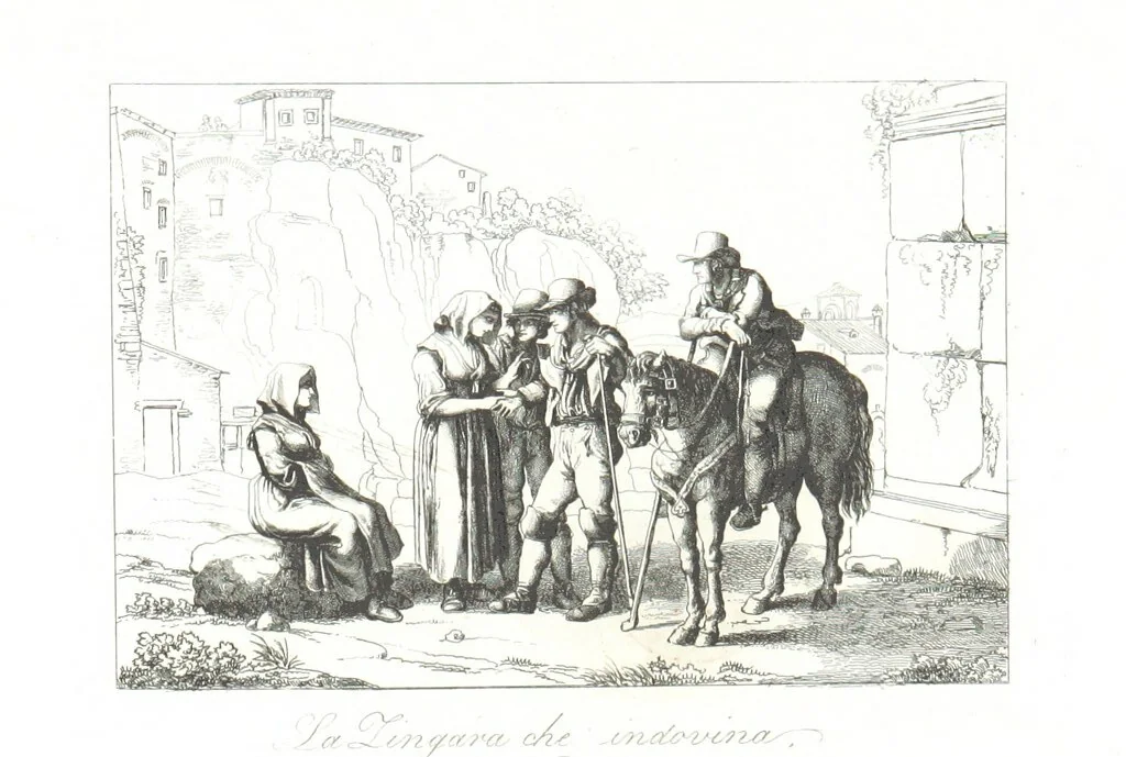 An illustration from Europa's Eden in Bildern. 100 Ansichten und Costum-Bilder von Italien und seinem Volke. [Without letterpress.] Nach Original-Gemälden in Stahl gestochen von C. F., Catel, Gail, Gotzlöff, Mosbrugger, Weller, Pinelli, etc, 1858, leaf 167