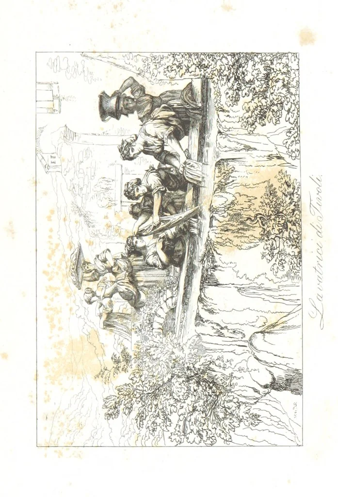 An illustration from Europa's Eden in Bildern. 100 Ansichten und Costum-Bilder von Italien und seinem Volke. [Without letterpress.] Nach Original-Gemälden in Stahl gestochen von C. F., Catel, Gail, Gotzlöff, Mosbrugger, Weller, Pinelli, etc, 1858, leaf 181