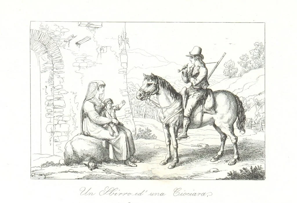 An illustration from Europa's Eden in Bildern. 100 Ansichten und Costum-Bilder von Italien und seinem Volke. [Without letterpress.] Nach Original-Gemälden in Stahl gestochen von C. F., Catel, Gail, Gotzlöff, Mosbrugger, Weller, Pinelli, etc, 1858, leaf 189