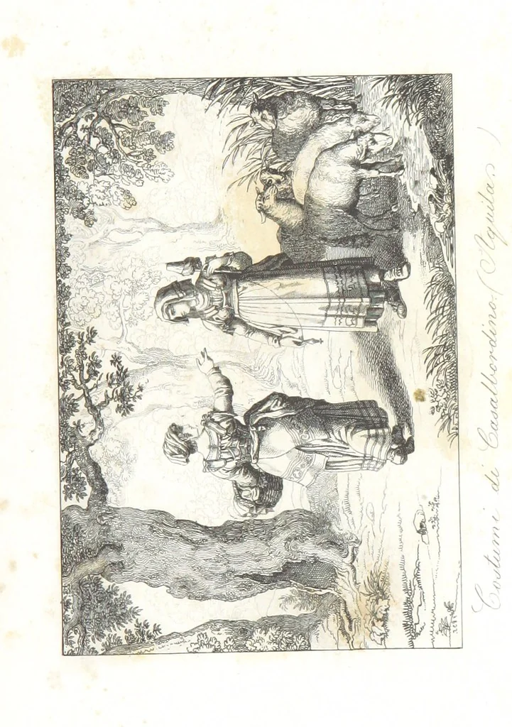 An illustration from Europa's Eden in Bildern. 100 Ansichten und Costum-Bilder von Italien und seinem Volke. [Without letterpress.] Nach Original-Gemälden in Stahl gestochen von C. F., Catel, Gail, Gotzlöff, Mosbrugger, Weller, Pinelli, etc, 1858, leaf 199