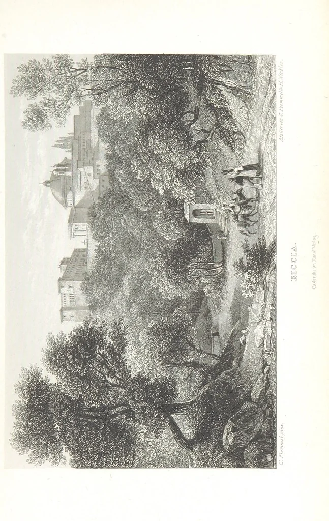 An illustration from Europa's Eden in Bildern. 100 Ansichten und Costum-Bilder von Italien und seinem Volke. [Without letterpress.] Nach Original-Gemälden in Stahl gestochen von C. F., Catel, Gail, Gotzlöff, Mosbrugger, Weller, Pinelli, etc, 1858, leaf 73