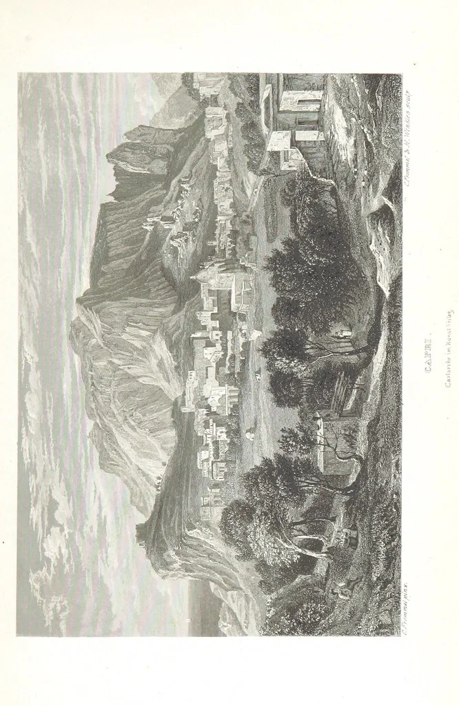 An illustration from Europa's Eden in Bildern. 100 Ansichten und Costum-Bilder von Italien und seinem Volke. [Without letterpress.] Nach Original-Gemälden in Stahl gestochen von C. F., Catel, Gail, Gotzlöff, Mosbrugger, Weller, Pinelli, etc, 1858, leaf 91