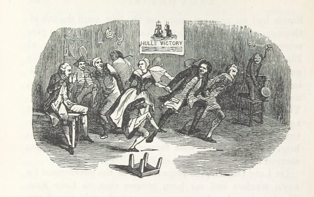 An illustration from The Book of the Navy; comprising a general history of the American Marine; and particular accounts of all the most celebrated naval battles, from the Declaration of Independence to the present time. With an appendix, 1843, leaf 172