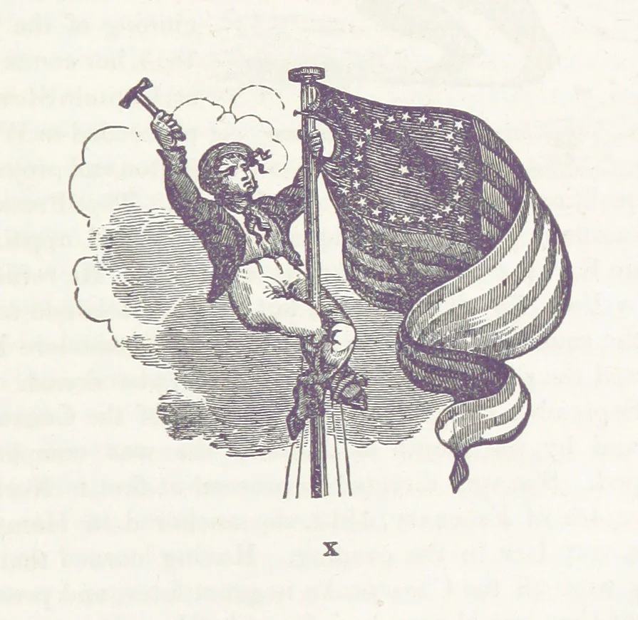 An illustration from The Book of the Navy; comprising a general history of the American Marine; and particular accounts of all the most celebrated naval battles, from the Declaration of Independence to the present time. With an appendix, 1843, leaf 185