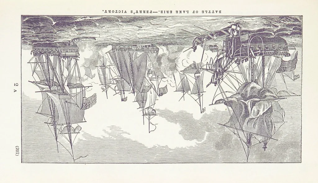 An illustration from The Book of the Navy; comprising a general history of the American Marine; and particular accounts of all the most celebrated naval battles, from the Declaration of Independence to the present time. With an appendix, 1843, leaf 211