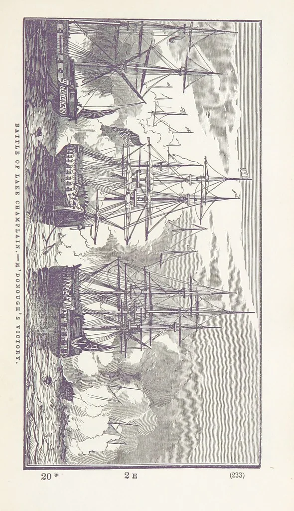 An illustration from The Book of the Navy; comprising a general history of the American Marine; and particular accounts of all the most celebrated naval battles, from the Declaration of Independence to the present time. With an appendix, 1843, leaf 245